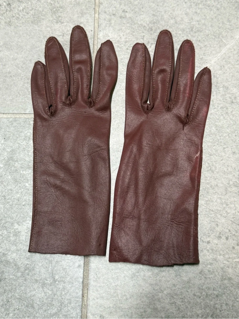 Women's Brown Leather Dress Gloves